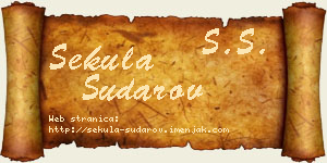 Sekula Sudarov vizit kartica